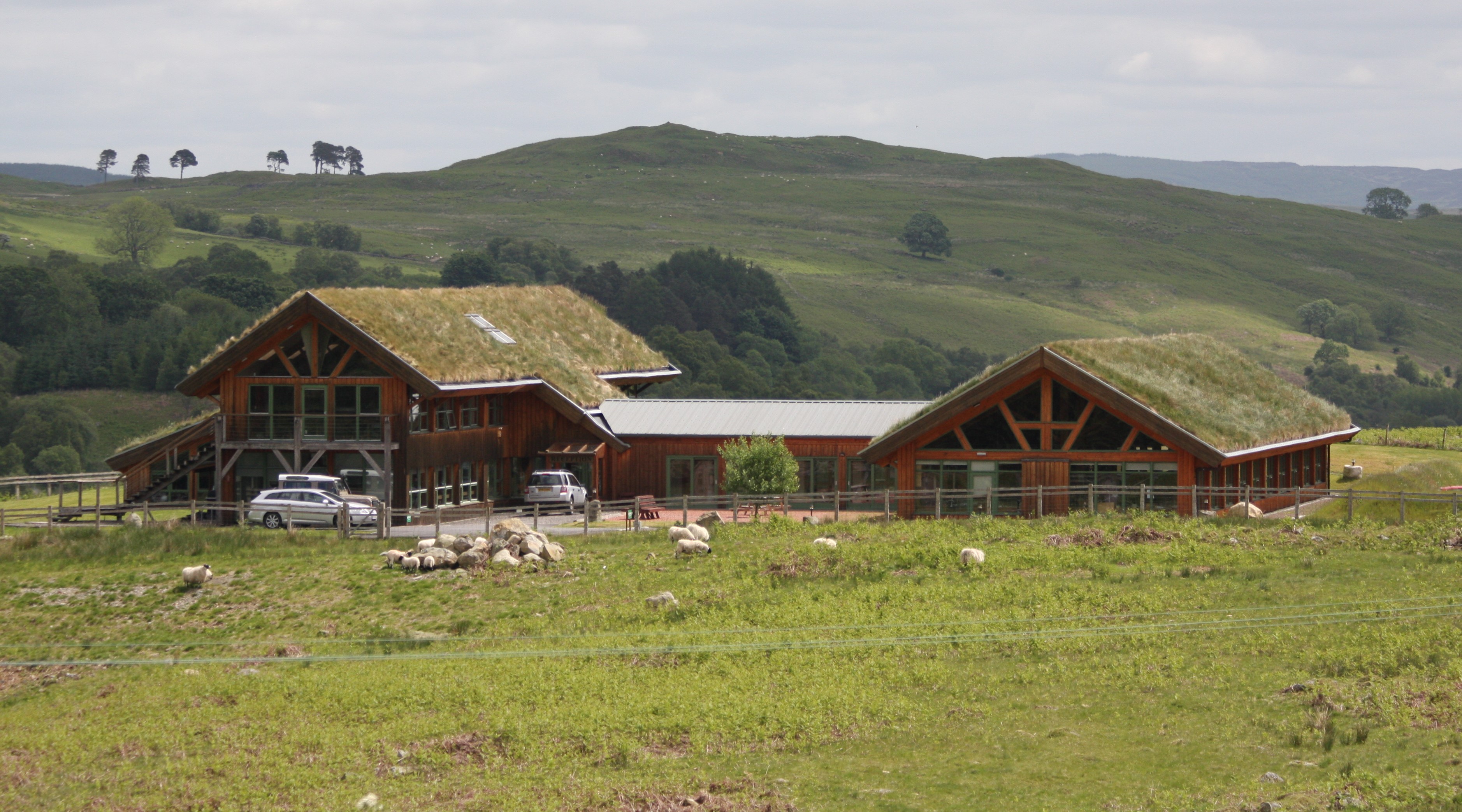 The Greenhouse sitting among the hills