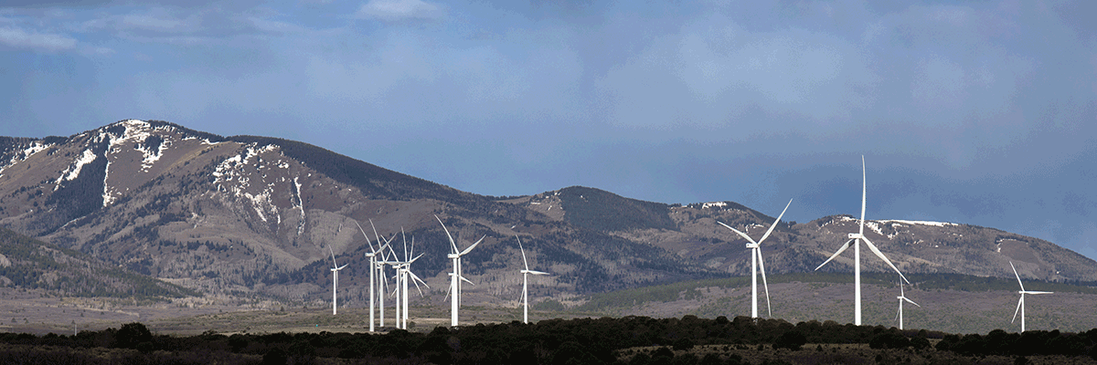 North American wind farm landscape North American wind farm landscape