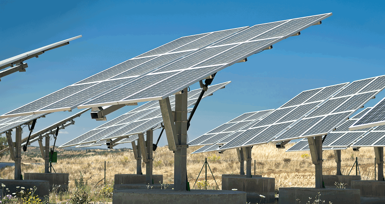 Solar panels with trackers