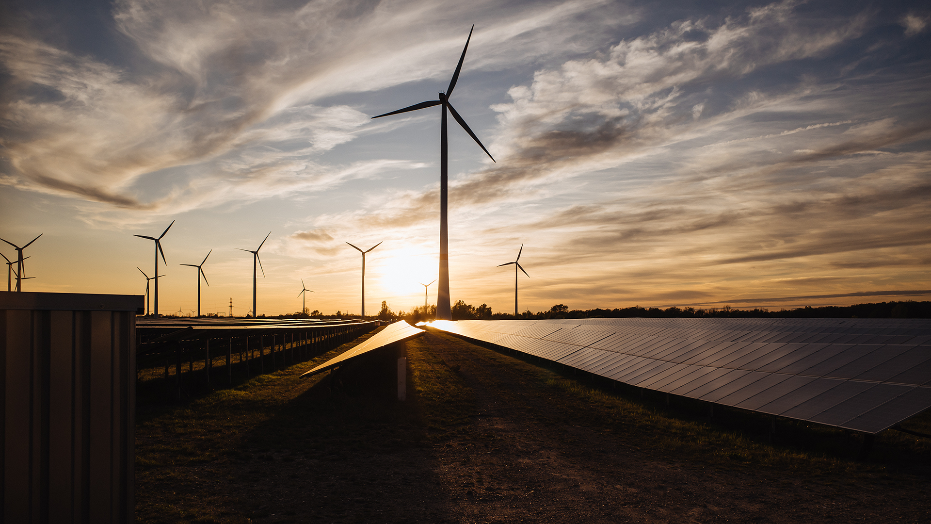 Turbines and solar PV panels