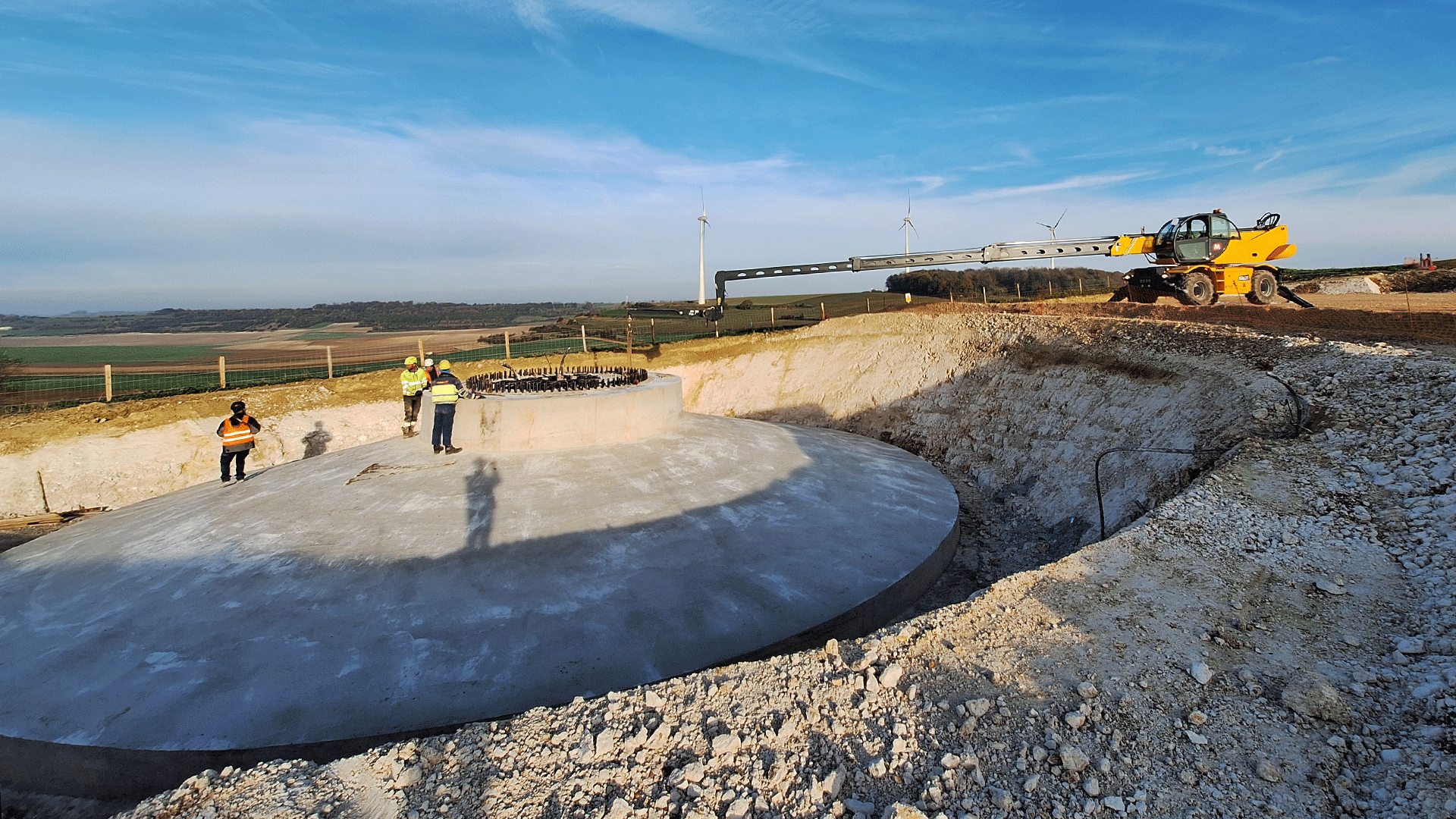Clais Wind Farm foundations Clais Wind Farm foundations