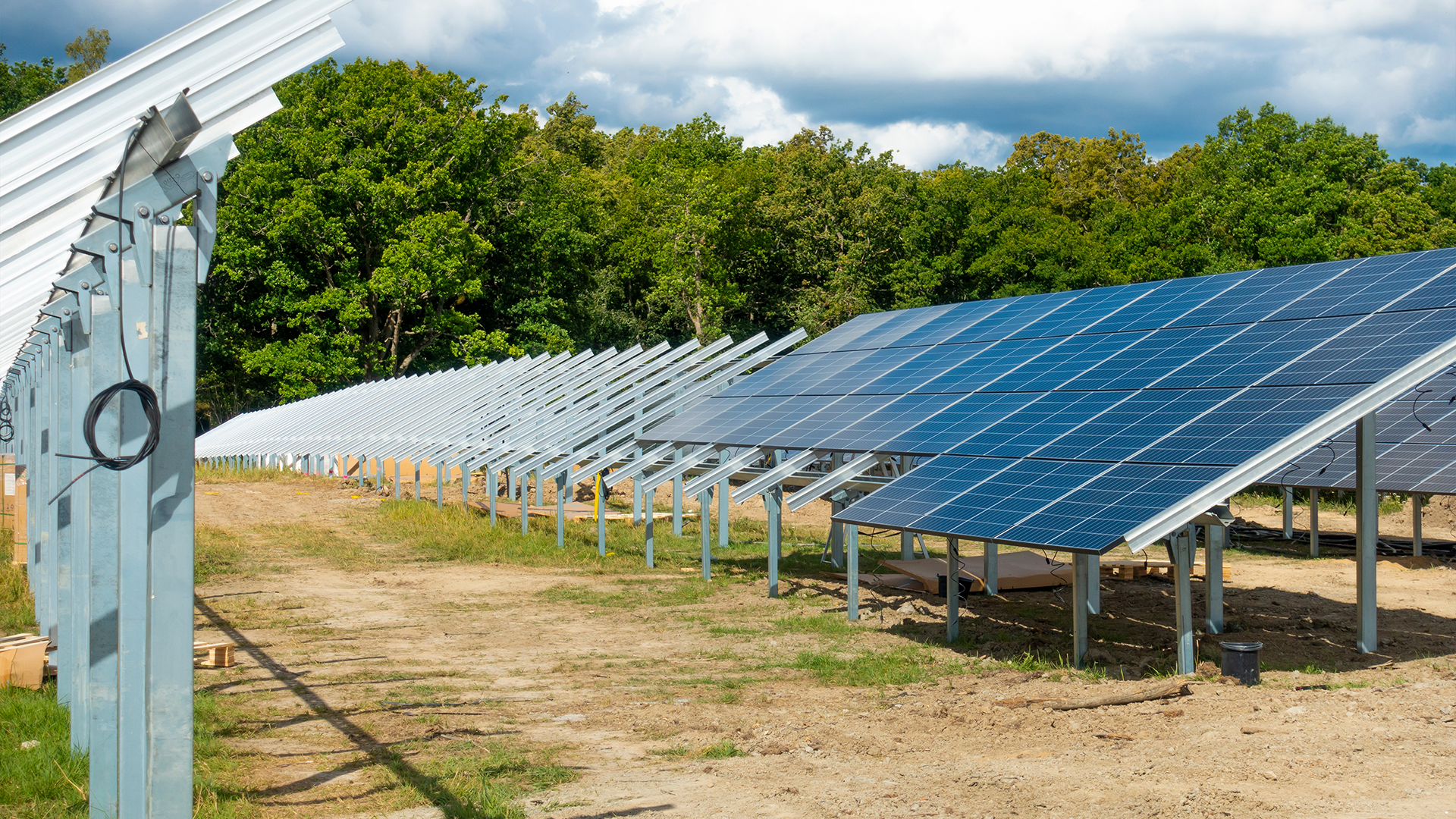 Solar farm under construction