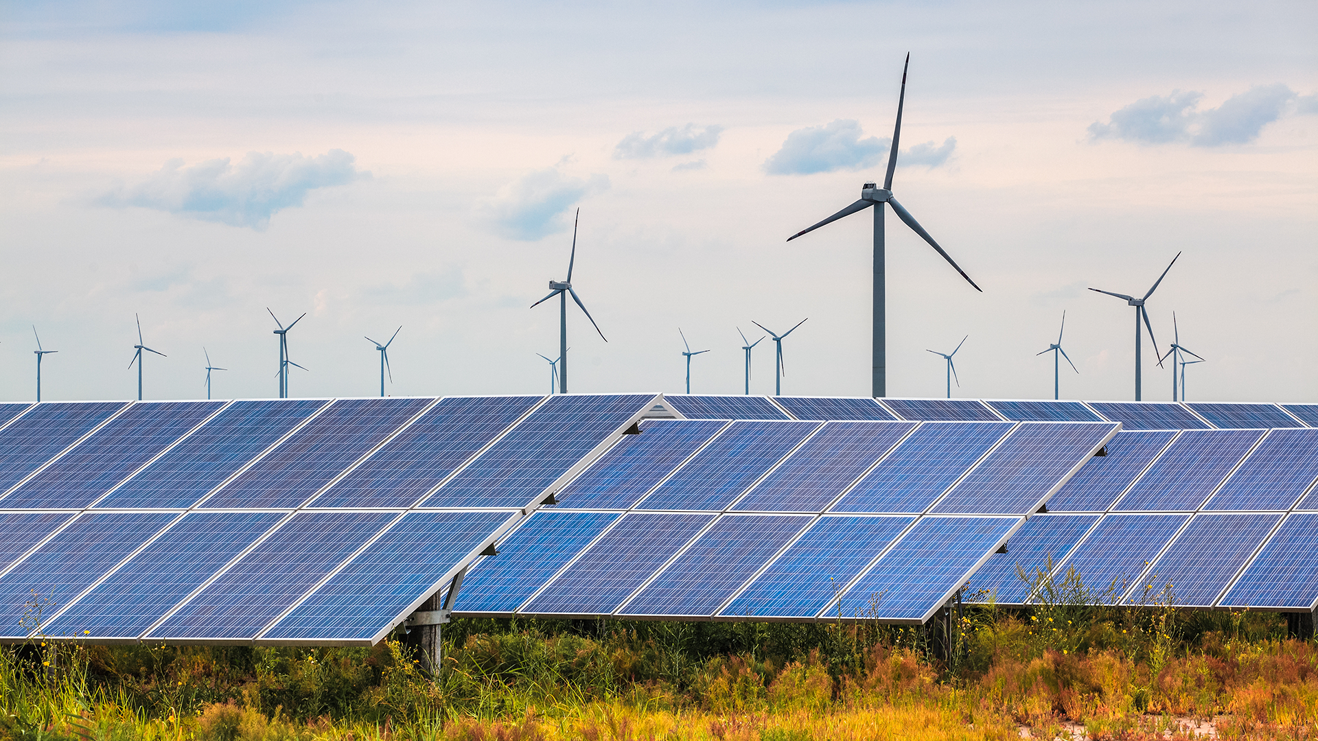 Co-location wind and solar energy