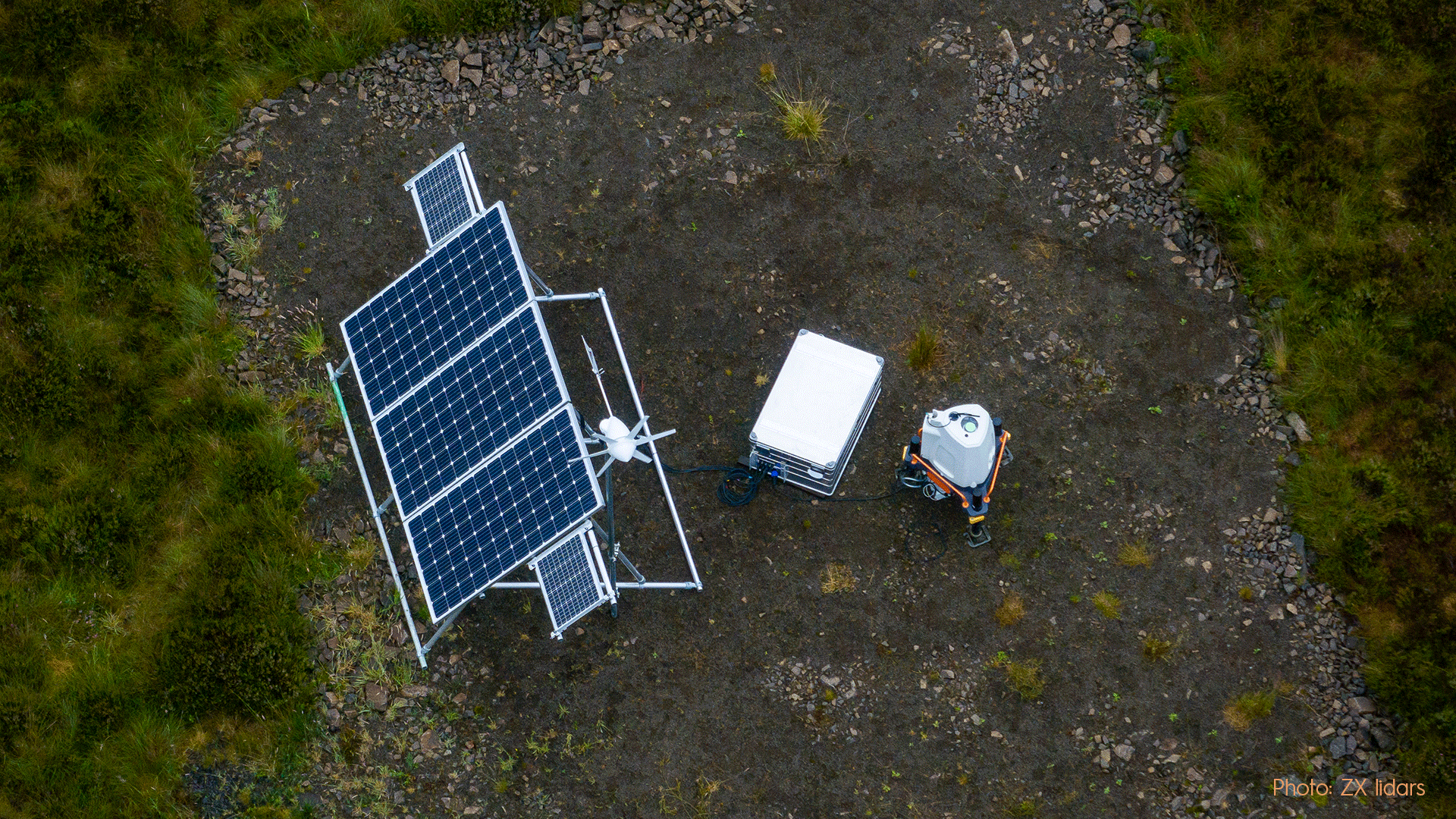 ZX Lidar deployed on site to measure wind speed