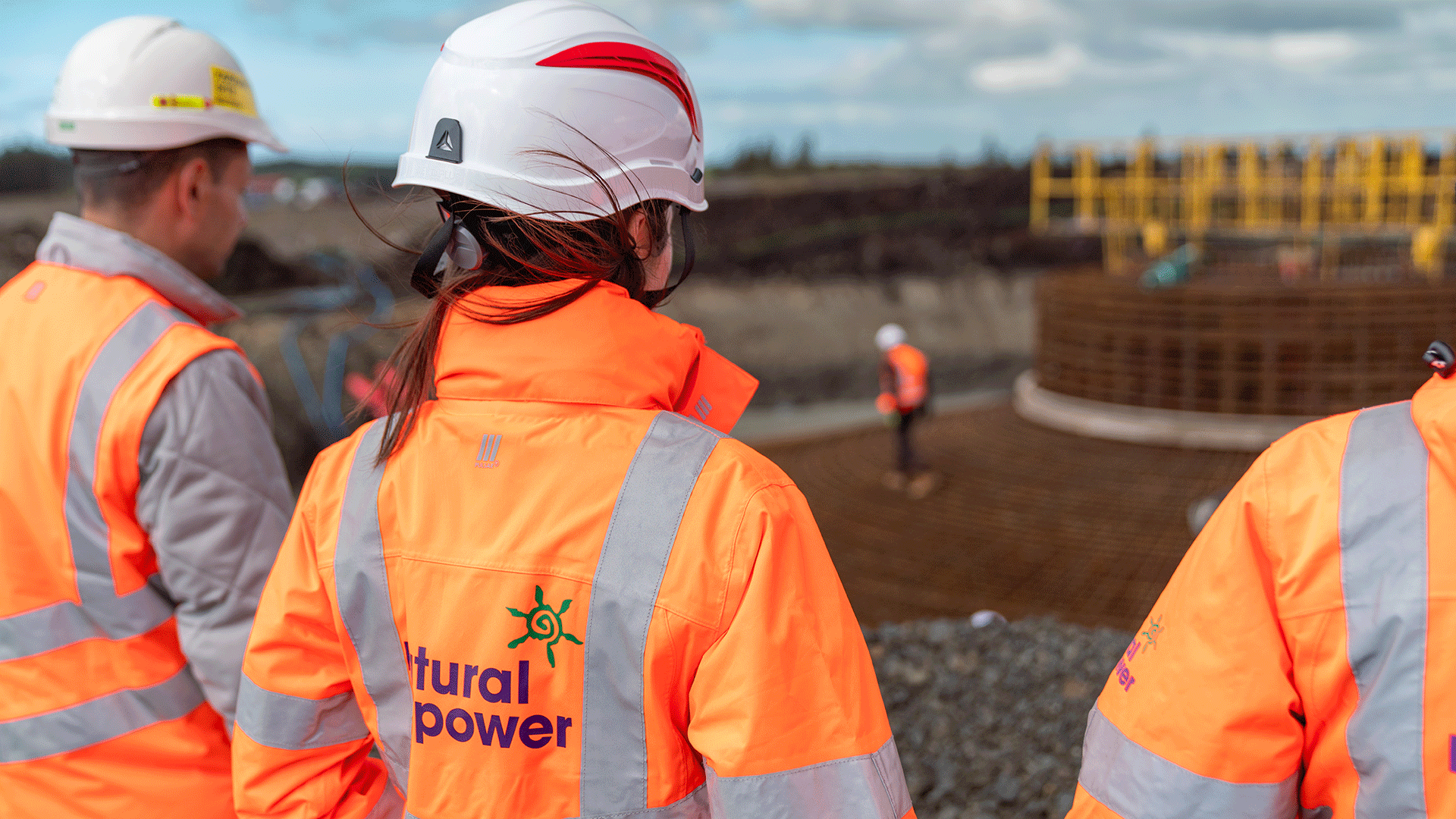 Engineers overseeing wind farm project