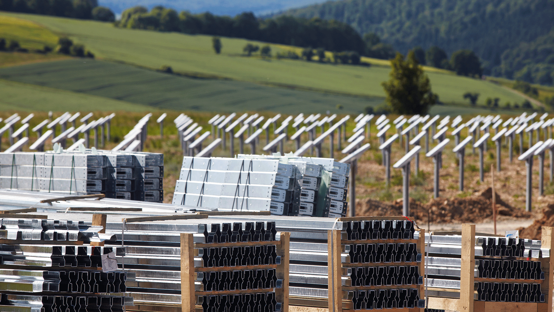 Solar project under construction